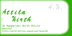 attila wirth business card